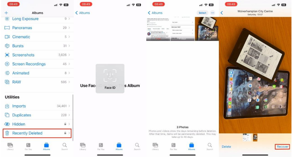 宁海苹果14维修分享 iPhone14 上恢复已删除的照片 