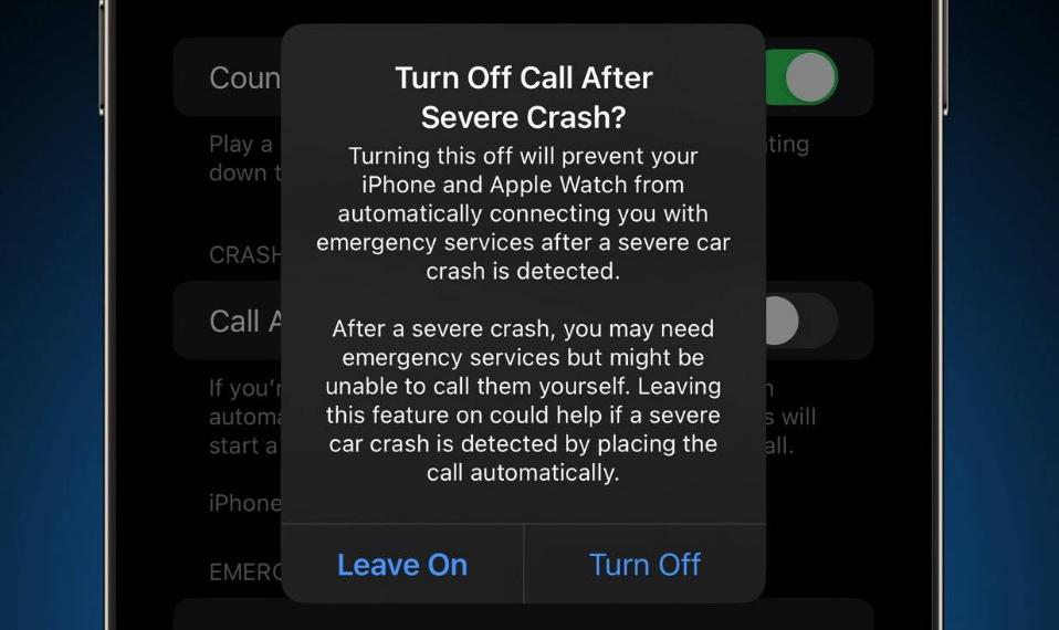 宁海苹果14维修分享 iPhone 14 和 Apple Watch 上关闭崩溃检测 